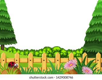 Outdoor nature park scene illustration