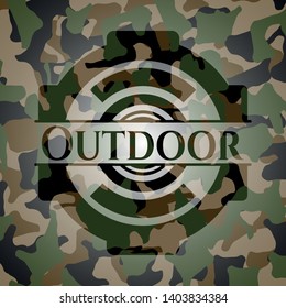 Outdoor on camo texture. Vector Illustration. Detailed.