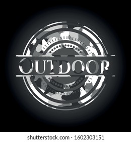 Outdoor on grey camo texture