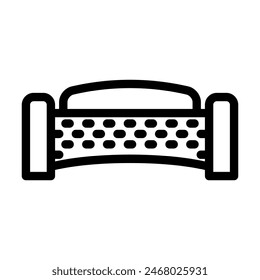 outdoor ottoman outdoor furniture line icon vector. outdoor ottoman outdoor furniture sign. isolated contour symbol black illustration