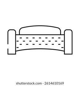 outdoor ottoman outdoor furniture line icon vector. outdoor ottoman outdoor furniture sign. isolated contour symbol black illustration
