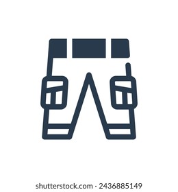 Outdoor Pants for Adventure Travel Vector Icon Illustration