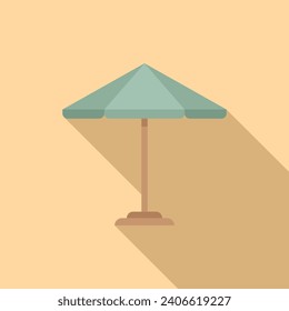 Outdoor parasol icon flat vector. Metal summer plan. Parasol patio