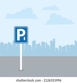 Outdoor parking rules vector illustration template.