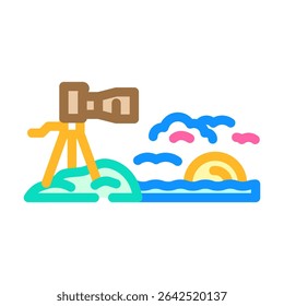 outdoor photography spring color icon vector. outdoor photography spring sign. isolated symbol illustration
