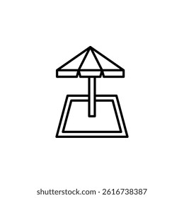 Outdoor picnic icon vector template