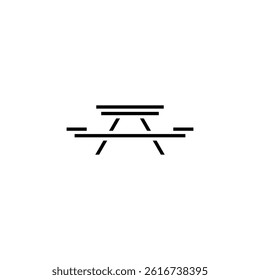 Outdoor picnic icon vector template
