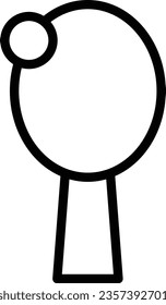 Outdoor Ping Pong Outline Icon