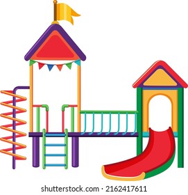 Outdoor Playground Slide Kids Illustration Stock Vector (Royalty Free ...