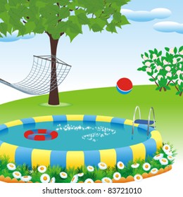 outdoor pool in the garden