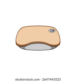 desenho animado portátil exterior da mesa de colo. interior leve, dobrável empilhável, versátil acessível ao ar livre portátil sinal de mesa de colo. isolado símbolo vetor ilustração