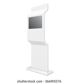 Outdoor POS POI City Light Box Advertising Stand Banner Shield Display, Advertising. Illustration Isolated On White Background. Vector EPS10