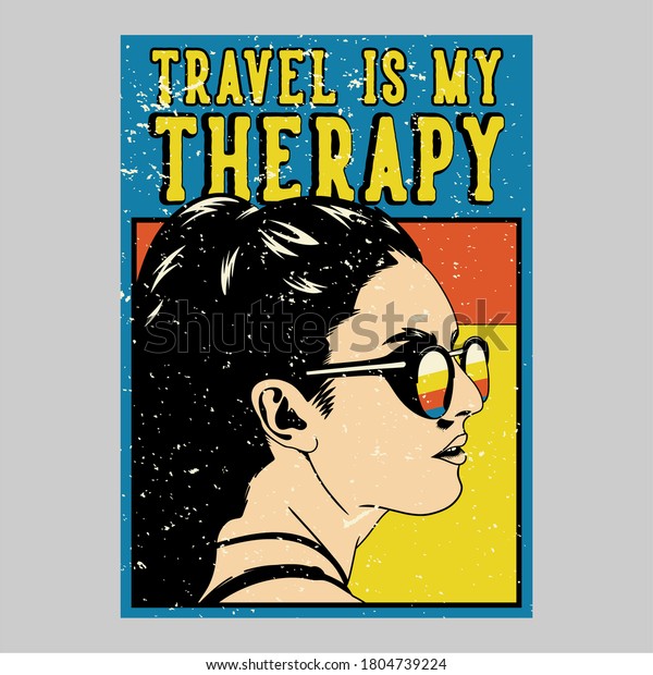 outdoor poster design travel is my therapy
vintage illustration
