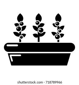 Outdoor potted plants icon . Simple illustration of outdoor potted plants vector icon for web design isolated on white background