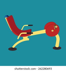 Outdoor public exercise machine vector