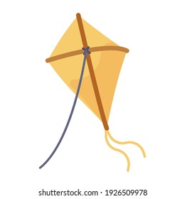 
Outdoor recreation activity, flat style icon of kiting 