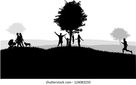 Outdoor recreation.Vector illustration