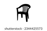 Outdoor Resin Stack Chair silhouette, plastic lawn chairs