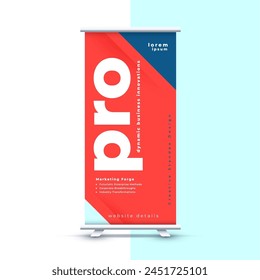 outdoor rollup standee cover layout for corporate promotion vector
