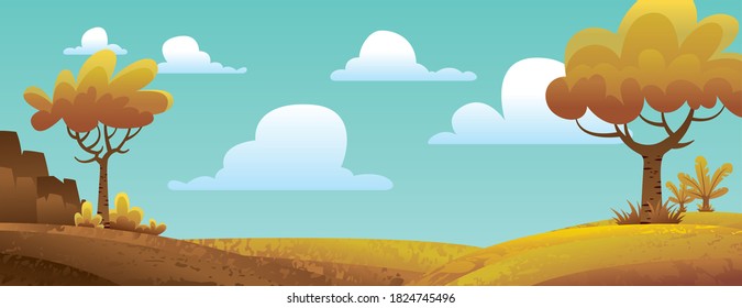 Outdoor scenery with space for other elements in the middle