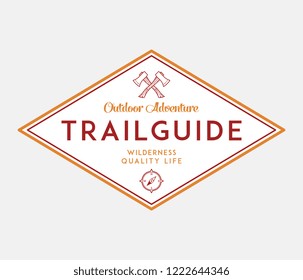 Outdoor scouting trail guide is a vector illustration about wilderness exploration