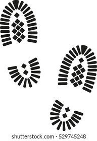 Outdoor shoe prints
