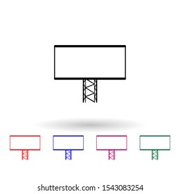 outdoor sign board multi color icon. Simple glyph, flat vector of Billboards icons for ui and ux, website or mobile application