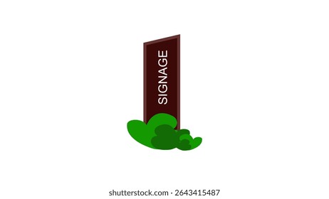 Outdoor Signage wood with leaf boards