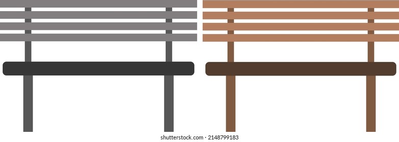 Sesión al aire libre. Dibujo vectorial del conjunto de bancas de estacionamiento. Asiento al aire libre para el medio urbano.
