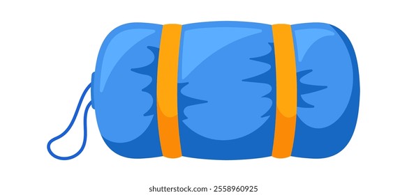 Outdoor sleeping bag vector illustration