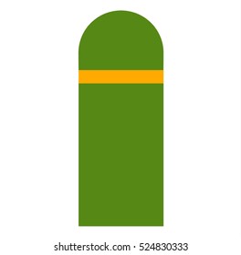 Outdoor sleeping bag vector illustration.