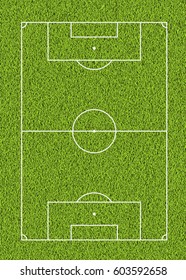 Outdoor soccer line and green grass field background for the mockup