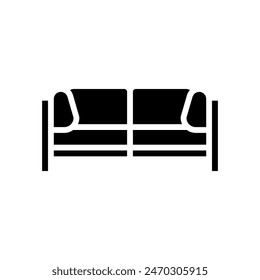 outdoor sofa outdoor furniture glyph icon vector. outdoor sofa outdoor furniture sign. isolated symbol illustration