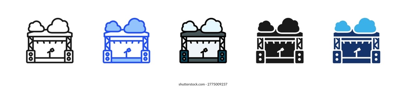 Outdoor Sound Icon Collection With Multiple Styles