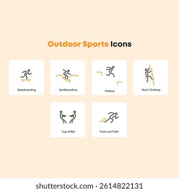 Outdoor Sport Icon sets vector illustration 