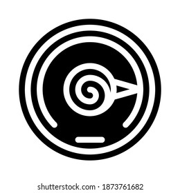 vector de icono de glifo termómetro de primavera al aire libre. señal del termómetro de primavera exterior. símbolo de contorno aislado ilustración negra