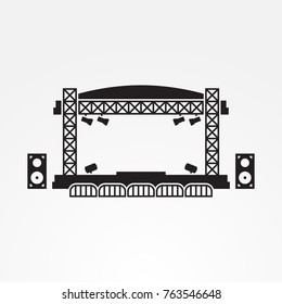 Outdoor Stage Vector Icon