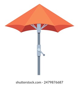 Outdoor sun umbrella vector cartoon illustration isolated on a white background.