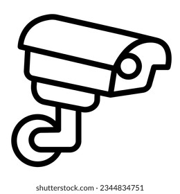 Outdoor Surveillance camera, protection, security, cctv line icon, CCTV concept, safe vector sign on white background, outline style icon mobile concept web design. Vector graphics.