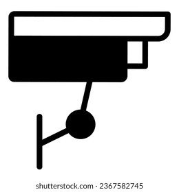 Outdoor Surveillance camera, protection, security, cctv solid icon, CCTV concept, safe vector sign on white background, glyph style icon for mobile concept and web design. Vector graphics