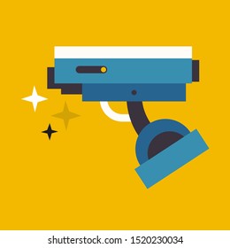 outdoor surveillance camera vector illustration