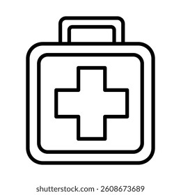 Outdoor Survival Kit Vector Line Icon Design