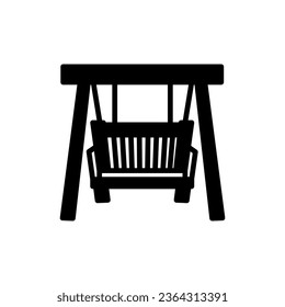 Outdoor Swings icon in vector. Logotype