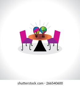 outdoor table concept idea with bulb idea 
