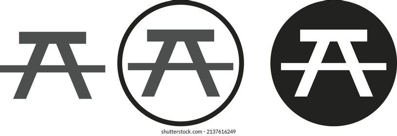 Icono de la mesa al aire libre. conjunto de iconos web ilustración .vector