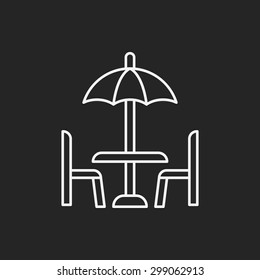 outdoor table line icon