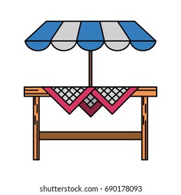 outdoor table with parasol icon image 