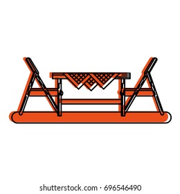 outdoor table setting eating outdoors icon image 