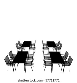 Outdoor Tables And Chairs Vector 02