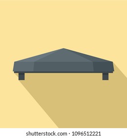 Outdoor tent icon. Flat illustration of outdoor tent vector icon for web design